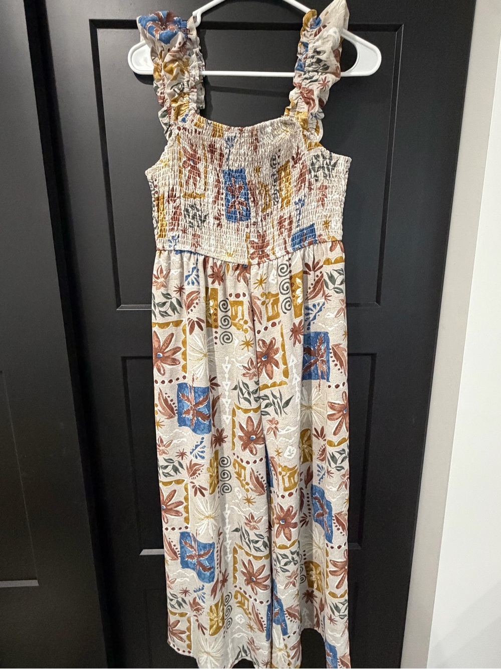 Above and Beyond Boho Floral Smocked Jumpsuit